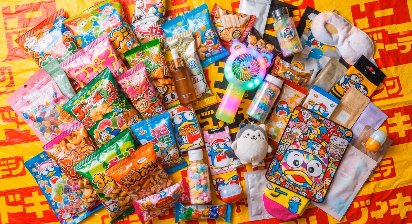 what to buy at Don Quijote in Tokyo - snacks, skincare, and souvenirs