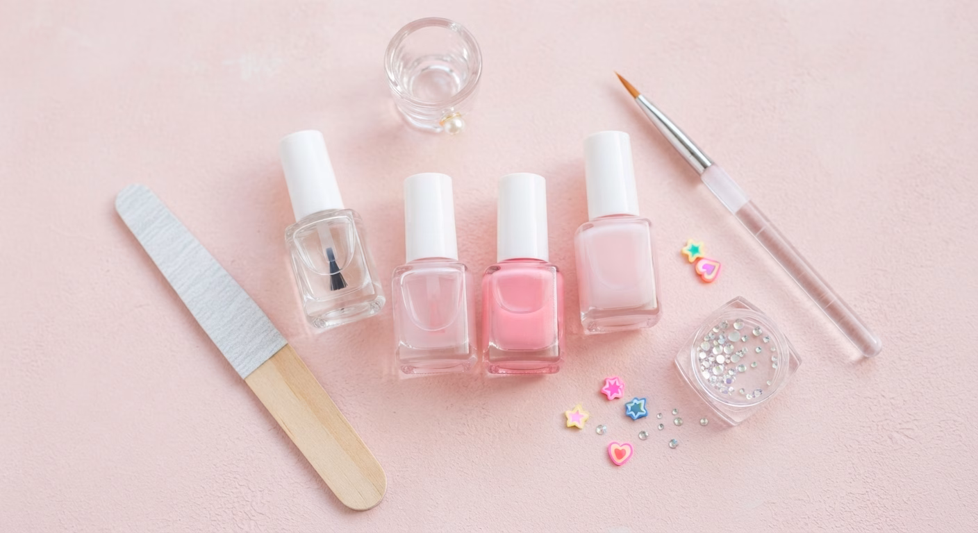 what to buy for bold nail art at home - jelly blush colors and tools